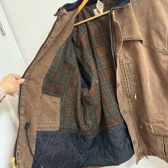 Vintage Carhartt Barn Coat – Brown Duck Canvas, Corduroy Collar, 3XL (CB2582) - Picture 14 of 16